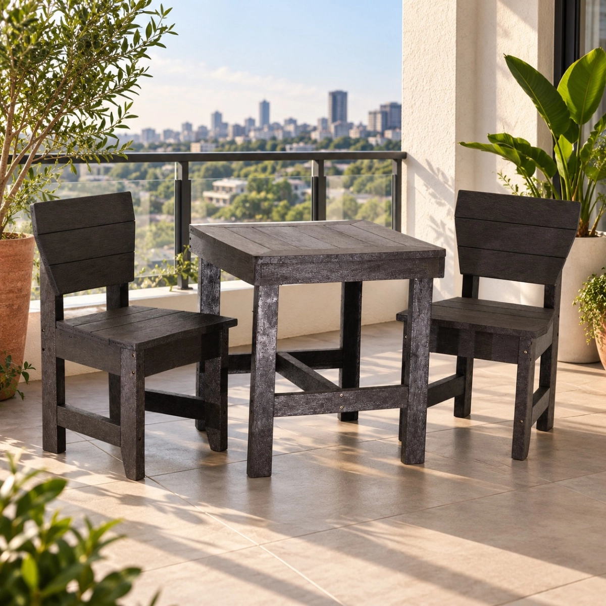 Dinette set - Green Plastic Wood