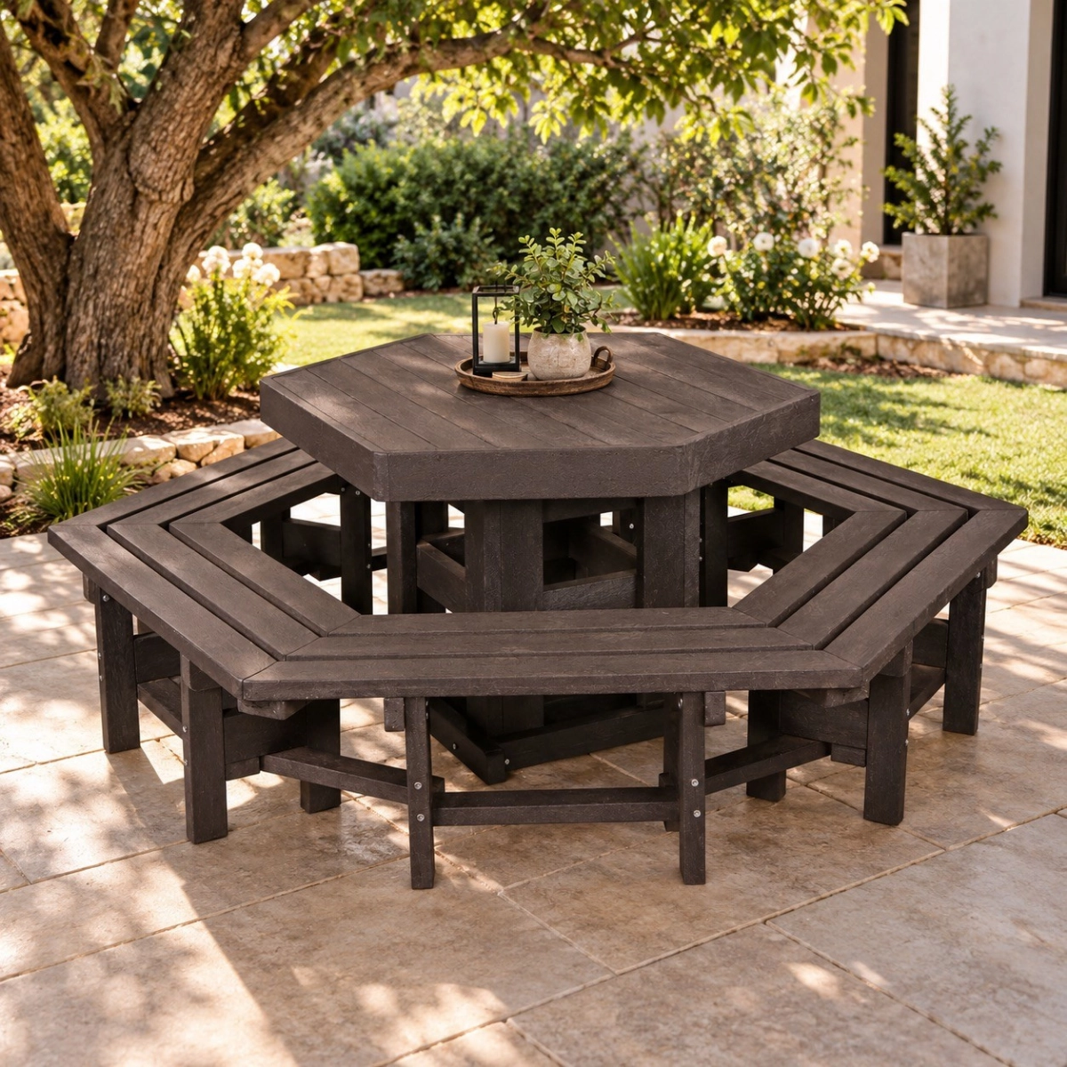 Hex picnic set brown - Green Plastic Wood