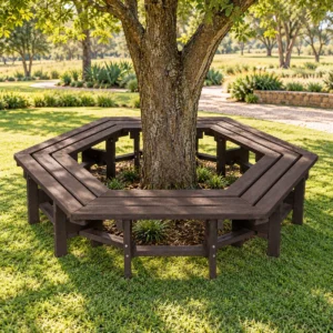 Hex tree set brown - Green Plastic Wood