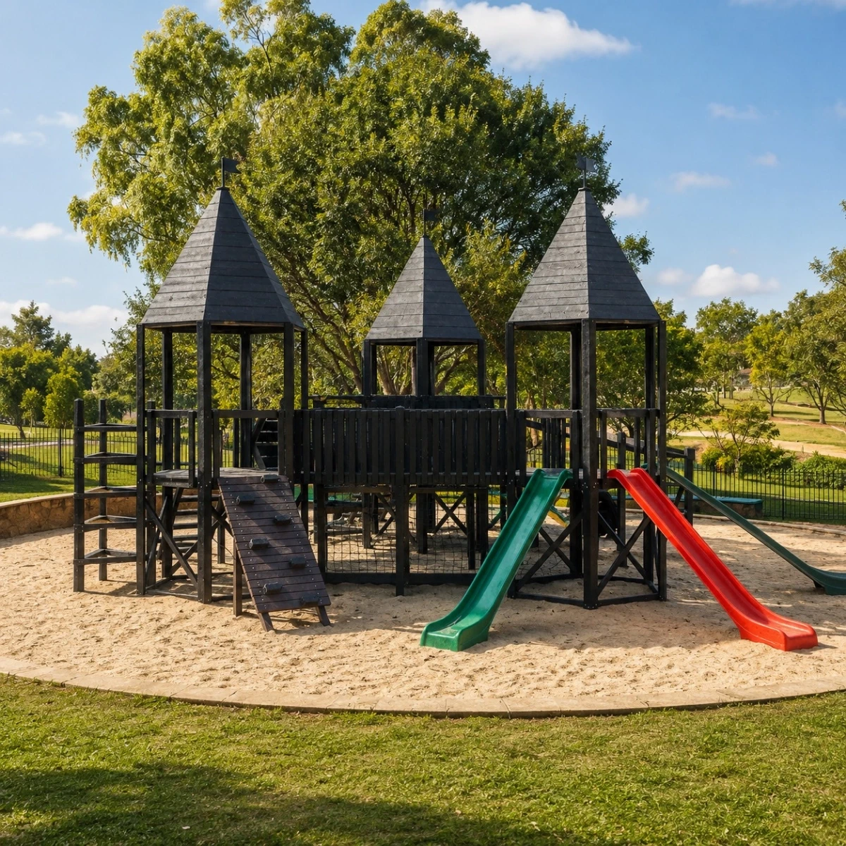Jungle gym - Green Plastic Wood
